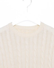 Twisted short-sleeved knitted T-shirt