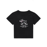 ROLAROLA Bow Puppy Crop T-Shirt