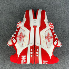 LV Trainer ' Red Monogram Denim '