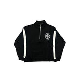 MIXED EMOTION Black “Quarter” zip Jacket