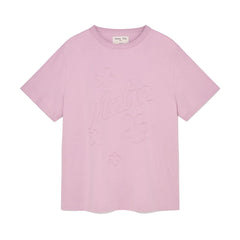 FLOWER APPLIQUE LOGO TOP IN LIGHT PINK
