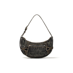 MATIN WASHED DENIM MINI HOBO BAG IN BROWN