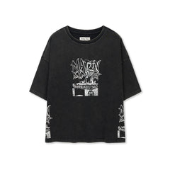 VINTAGE GRAFFITI ARTWORK TOP IN BLACK