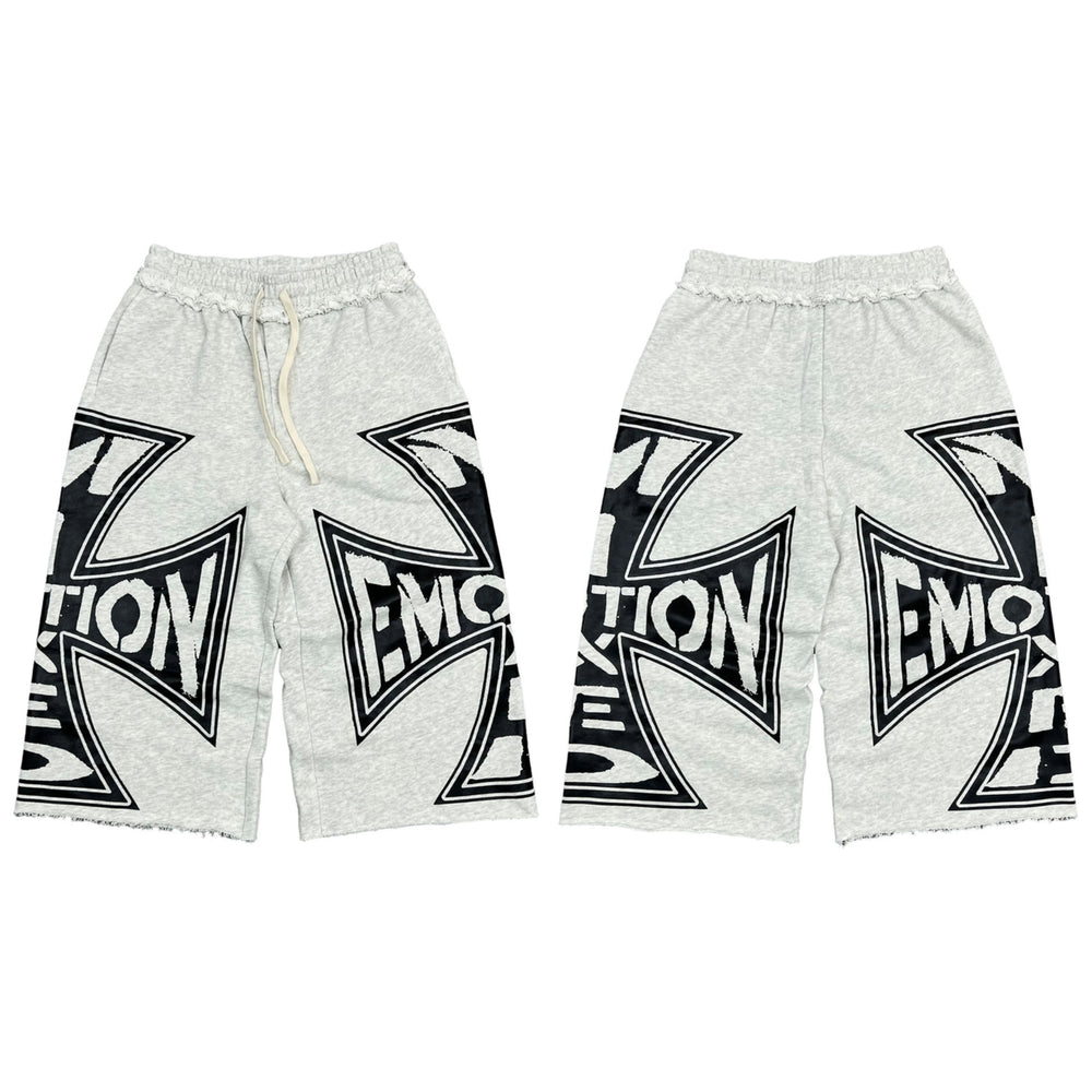 Iron Cross Graphic Sweatshorts - Grey