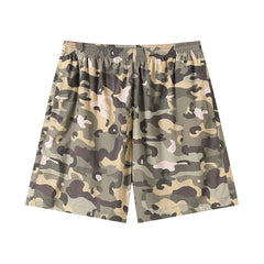 Striped leopard print camouflage quick-drying sports shorts