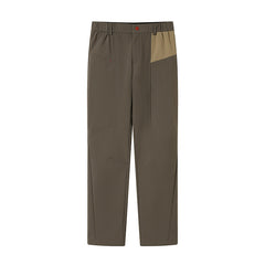 Color-matched fleece-lined loose-fitting outdoor pants suitable for autumn and winter skiing, hiking and mountain climbing
