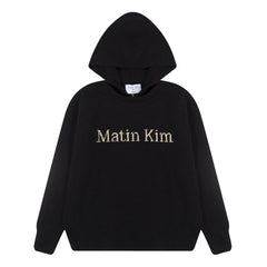 RAW EDGE HEM SWEAT HOODY IN BLACK