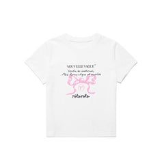 ROLAROLA Bow Crop T-Shirt