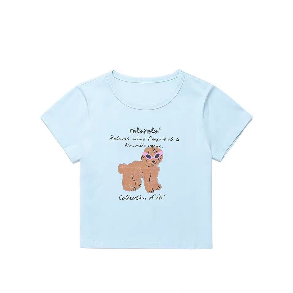 ROLAROLA Sunglasses Puppy Crop T-Shirt