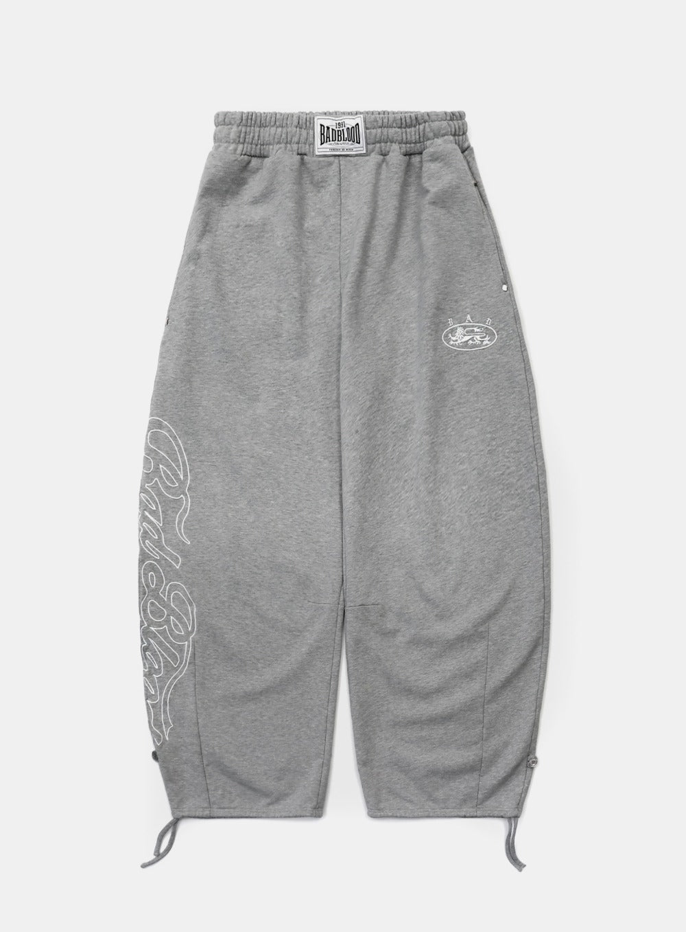 [w-pts25-019] Mystic Capsule 2 Way Curved Jogger Trousers - Grey