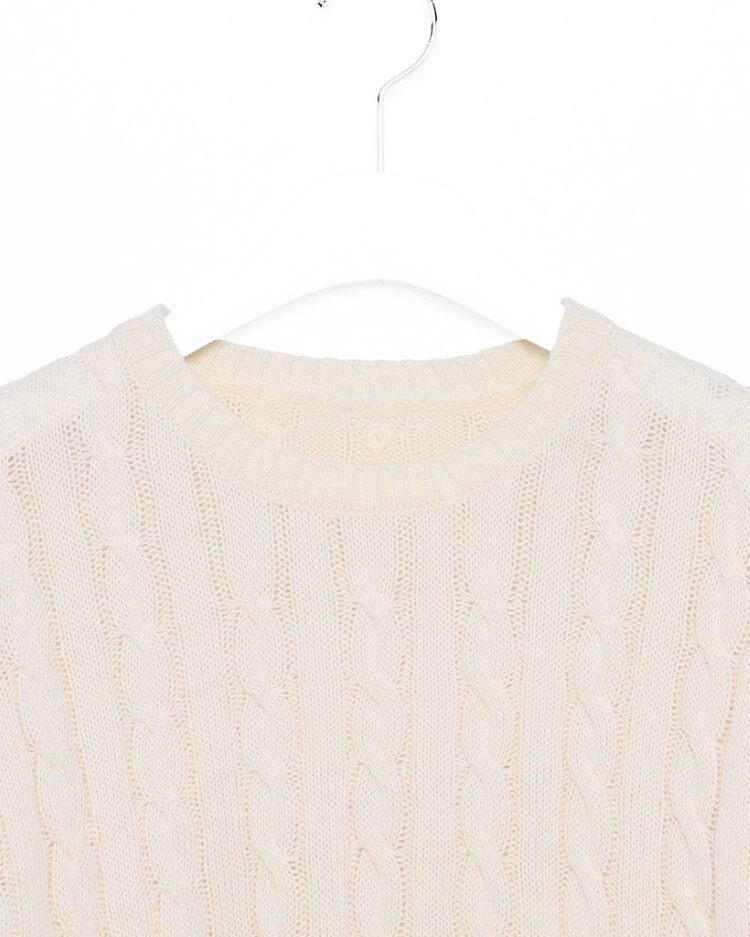 Twisted short-sleeved knitted T-shirt