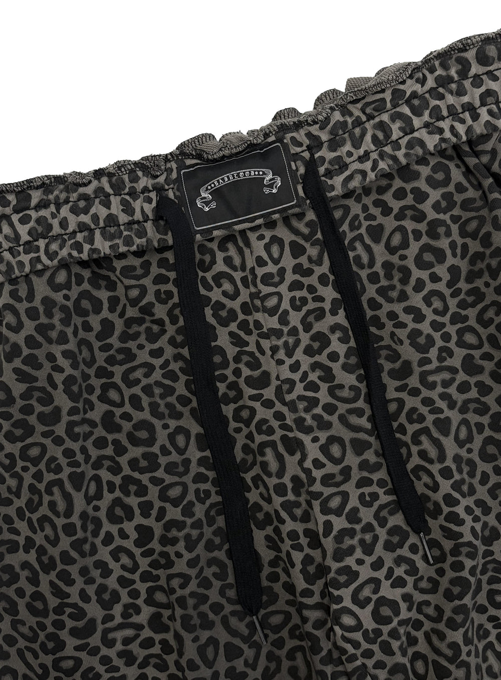 [w-pts25-071] Viper Logo 2-Way Curved Jogger Trousers - Black Leopard