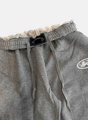 [w-pts25-057] Mystic Capsule 2-Way Curved Jogger Trousers - Medium Gray