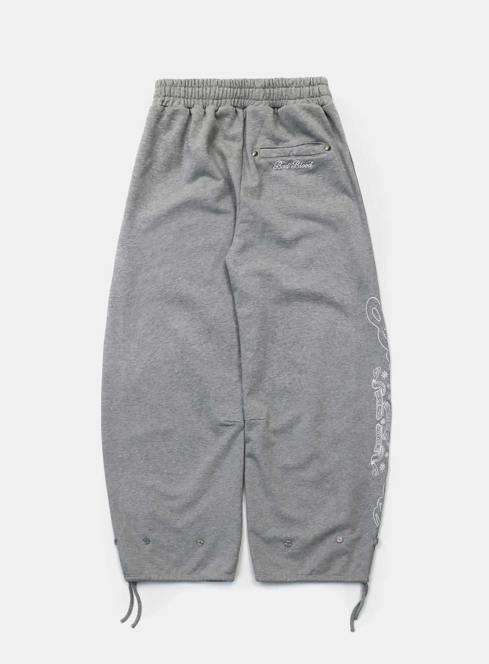 [w-pts25-019] Mystic Capsule 2 Way Curved Jogger Trousers - Grey
