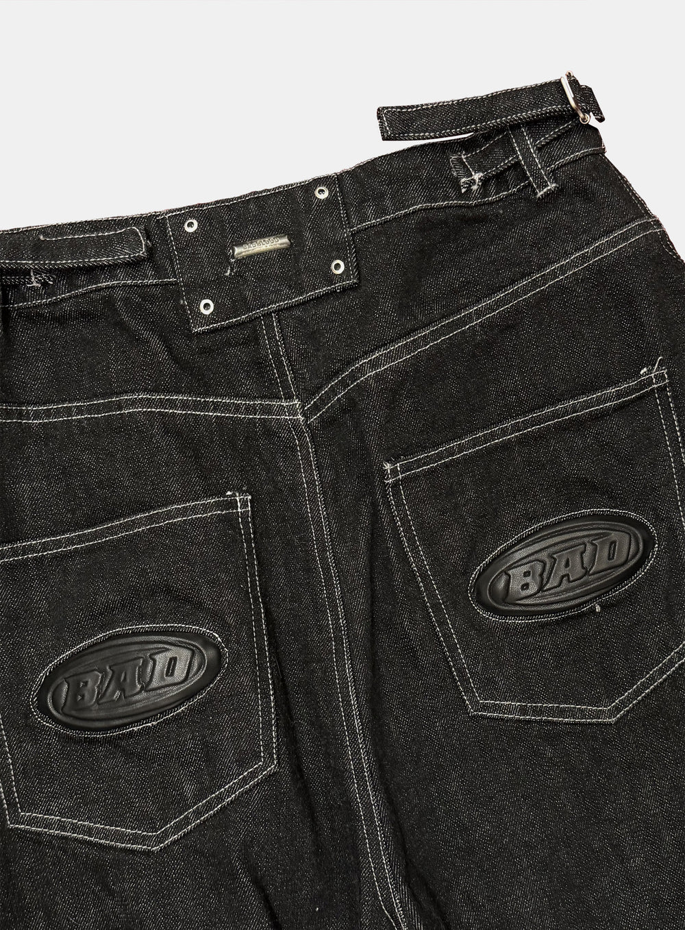 [w-pts25-030] Squad Convex Pants - Denim Black