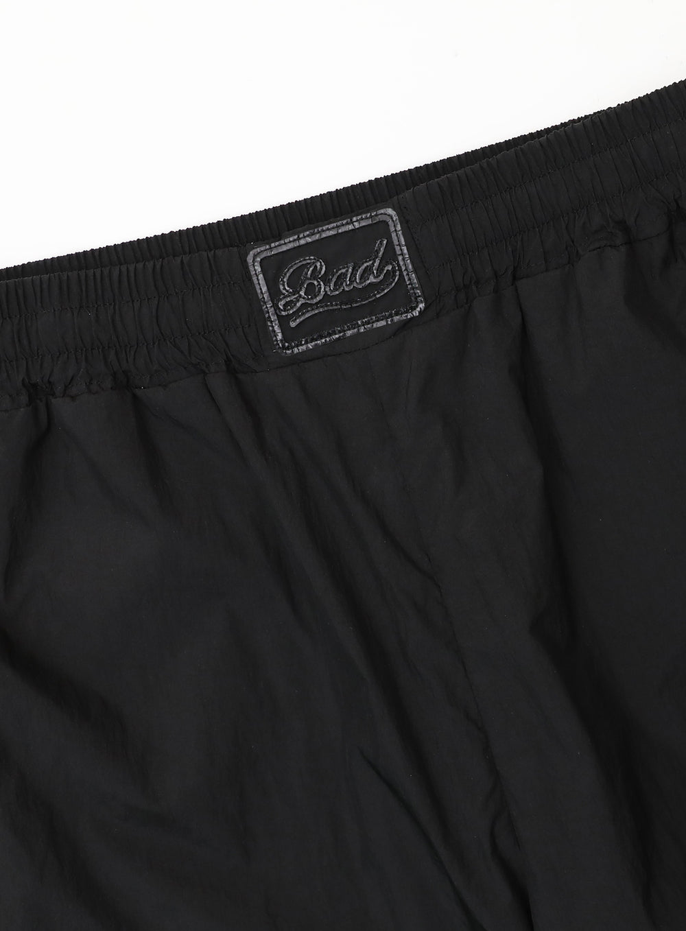 [w-pts25-013] Dark Billy Nylon Curved Track Pants - Black