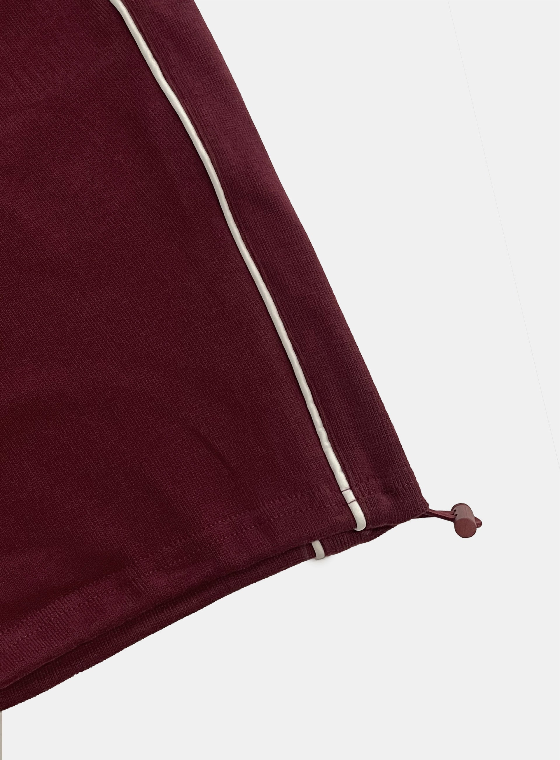 [w-pts25-049] Dark Classic Pinstripe Track Pants - Wine