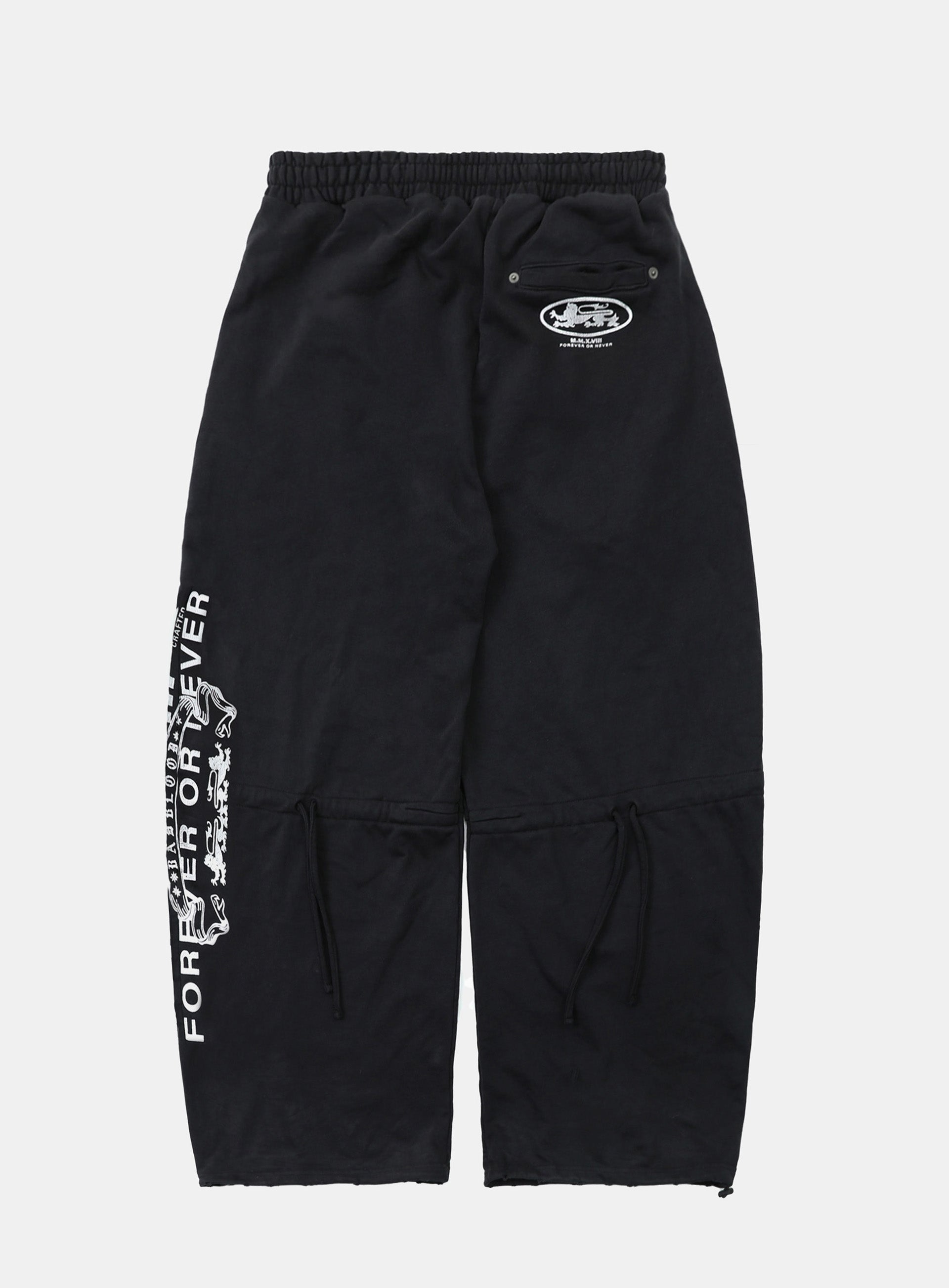 [w-pts25-070] Viper Logo 2-Way Curved Jogger Trousers - Black