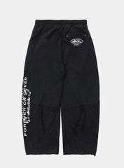 [w-pts25-070] Viper Logo 2-Way Curved Jogger Trousers - Black