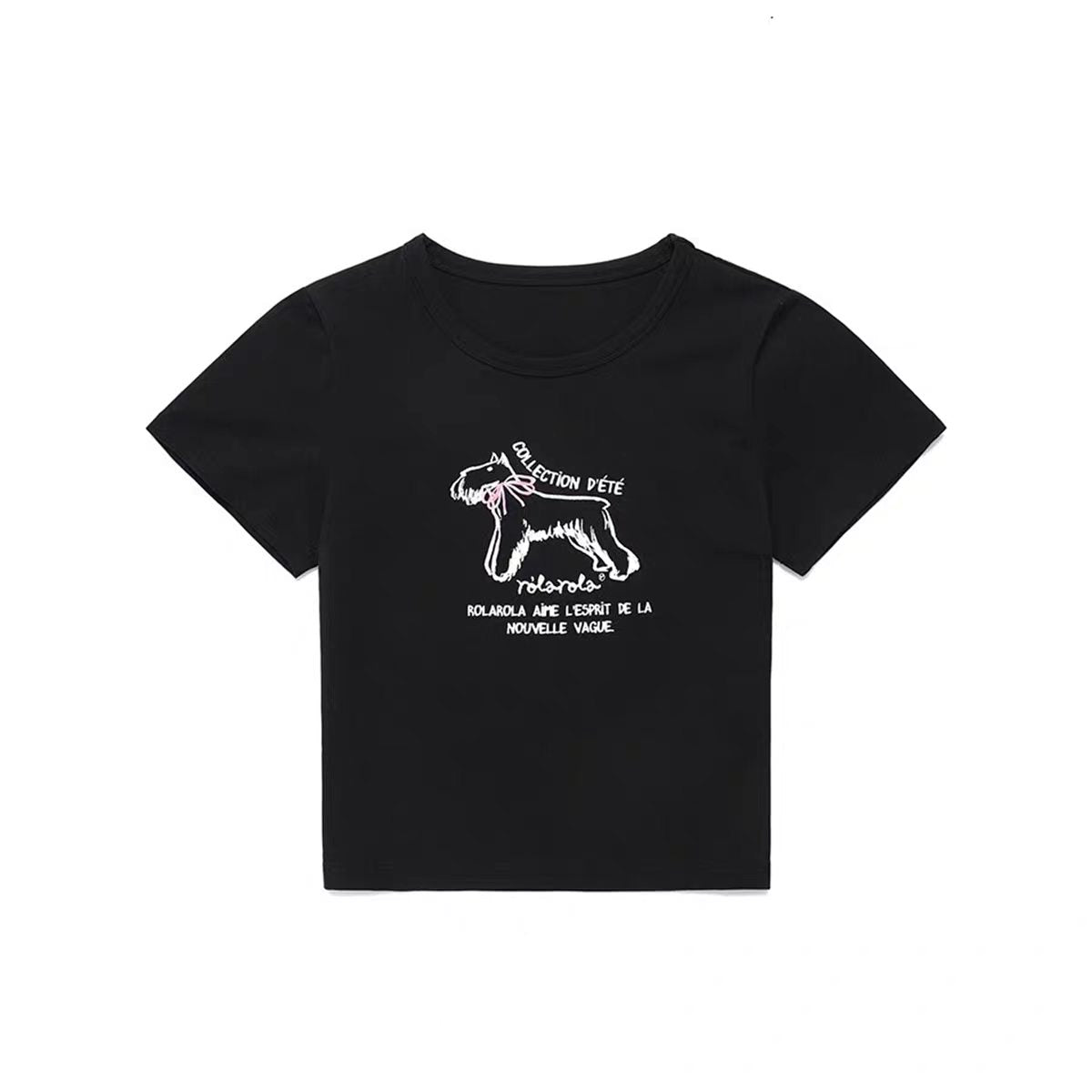 ROLAROLA Bow Puppy Crop T-Shirt