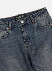 [w-jeans24-011] 0119 Low-rise boot cut jeans - Mid Blue