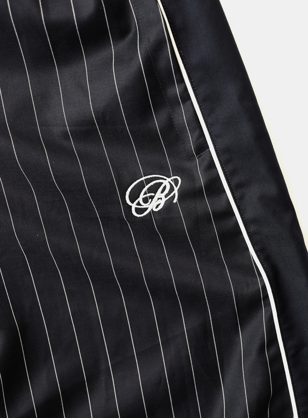 [w-pts25-050] Dark Classic Pinstripe Track Pants - Navy