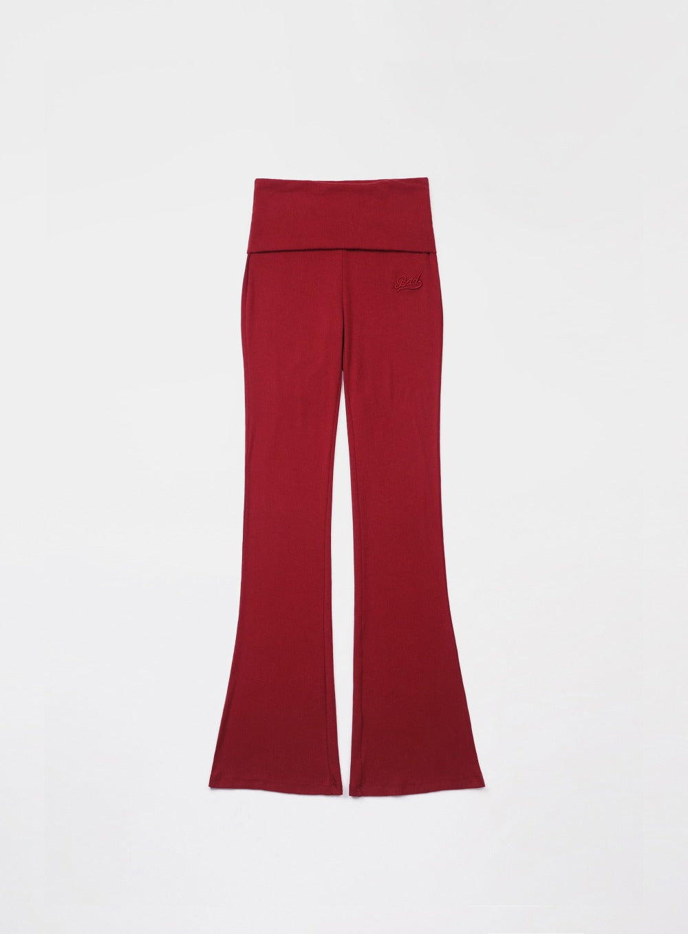 [w-pts24-057] Beyond Soft Fold Over Bootcut Pants - Carmine