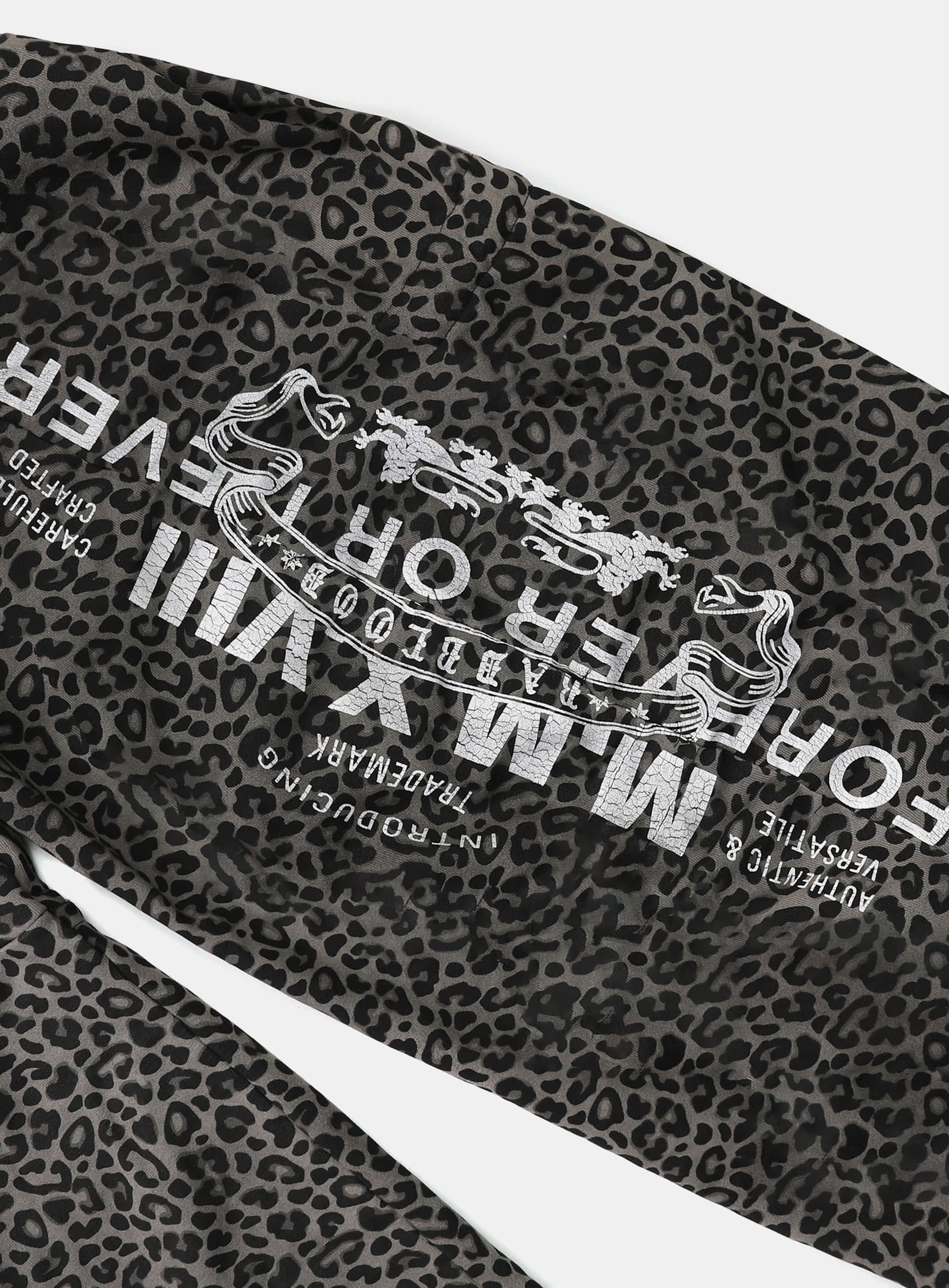 [w-pts25-071] Viper Logo 2-Way Curved Jogger Trousers - Black Leopard