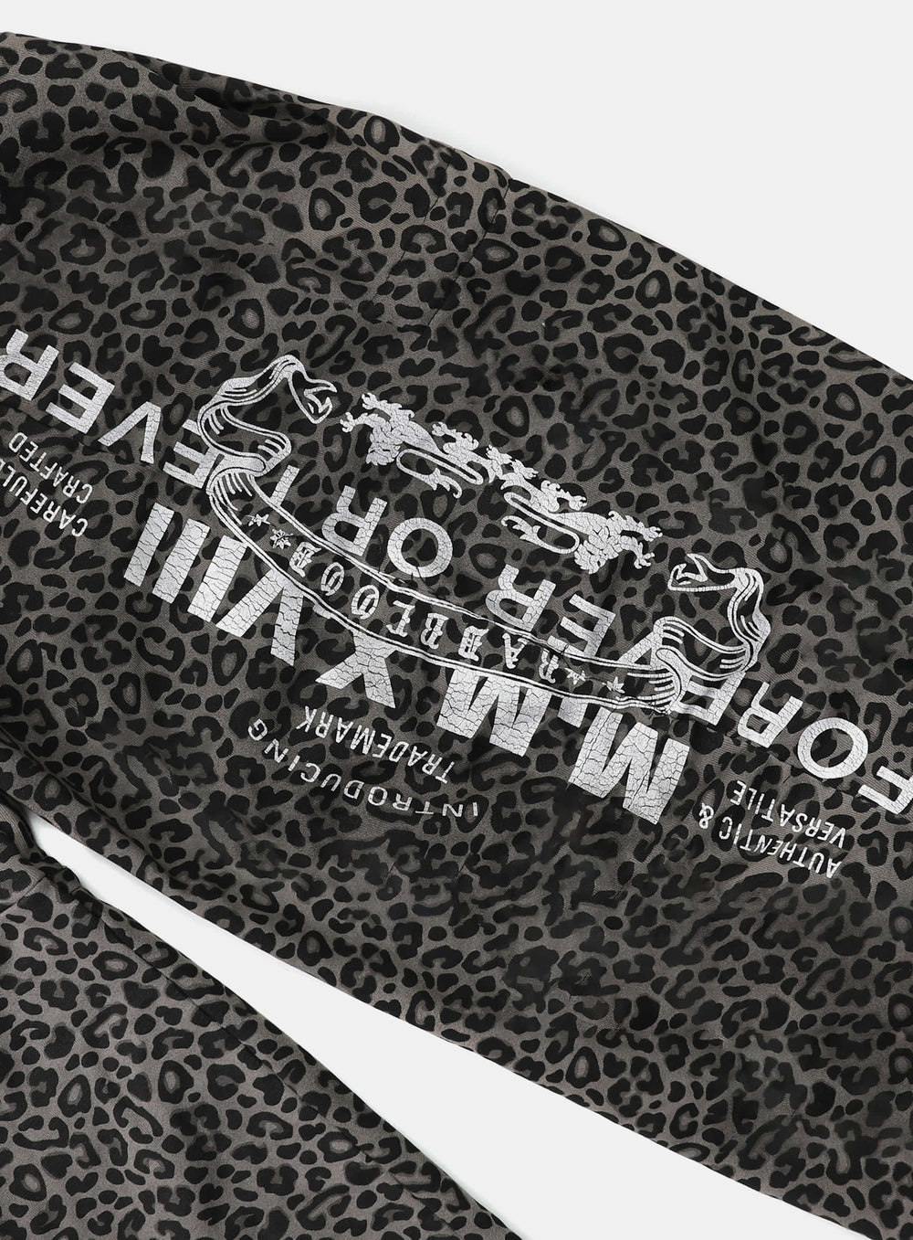[w-pts25-071] Viper Logo 2-Way Curved Jogger Trousers - Black Leopard