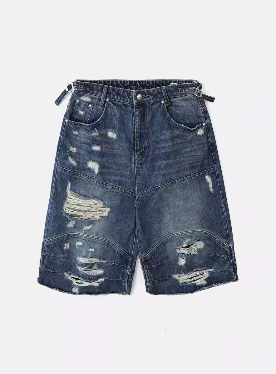 0409 Cosmo Convex Denim Pants - Mid Blue