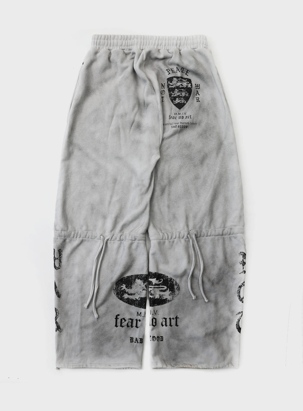 [w-pts25-052] PEACE NOT WAR Jogger - Dusty White