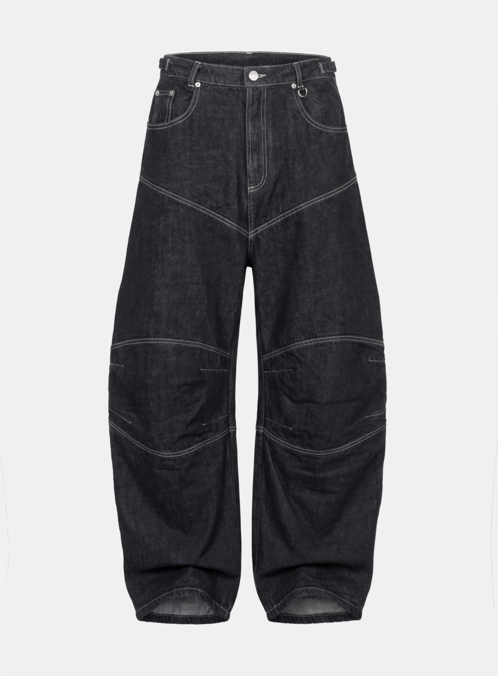 [w-pts25-030] Squad Convex Pants - Denim Black