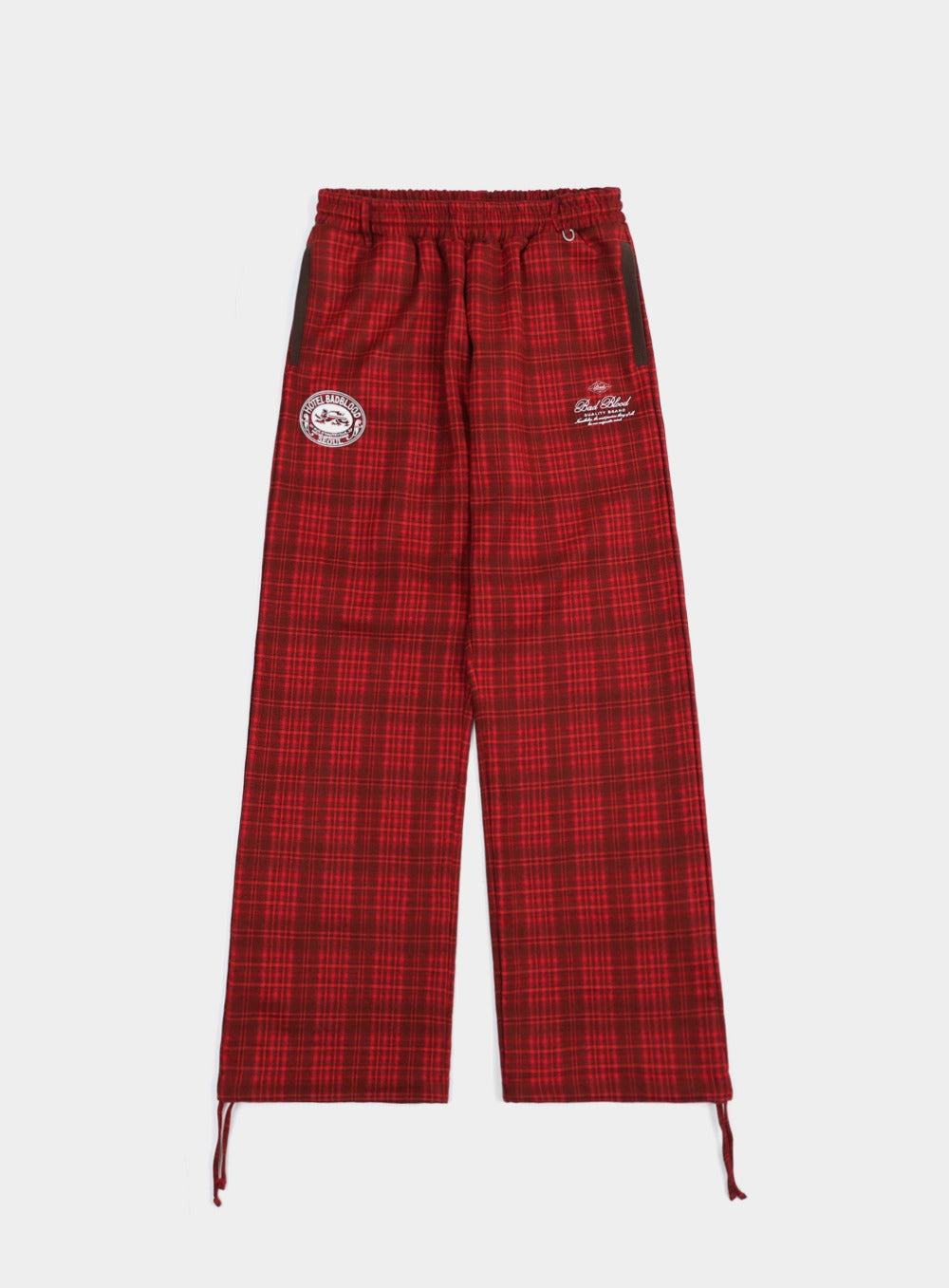 [w-pts25-006] Classic Check 2 Way Jogger Trousers - Red