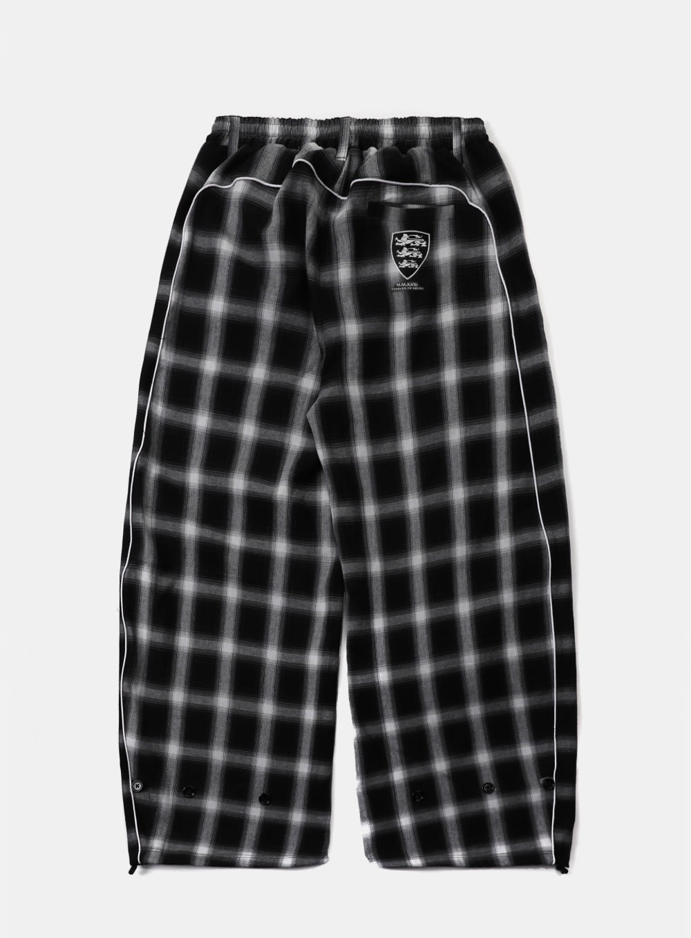 [w-pts25-062] Shield M Track Pants - White Check