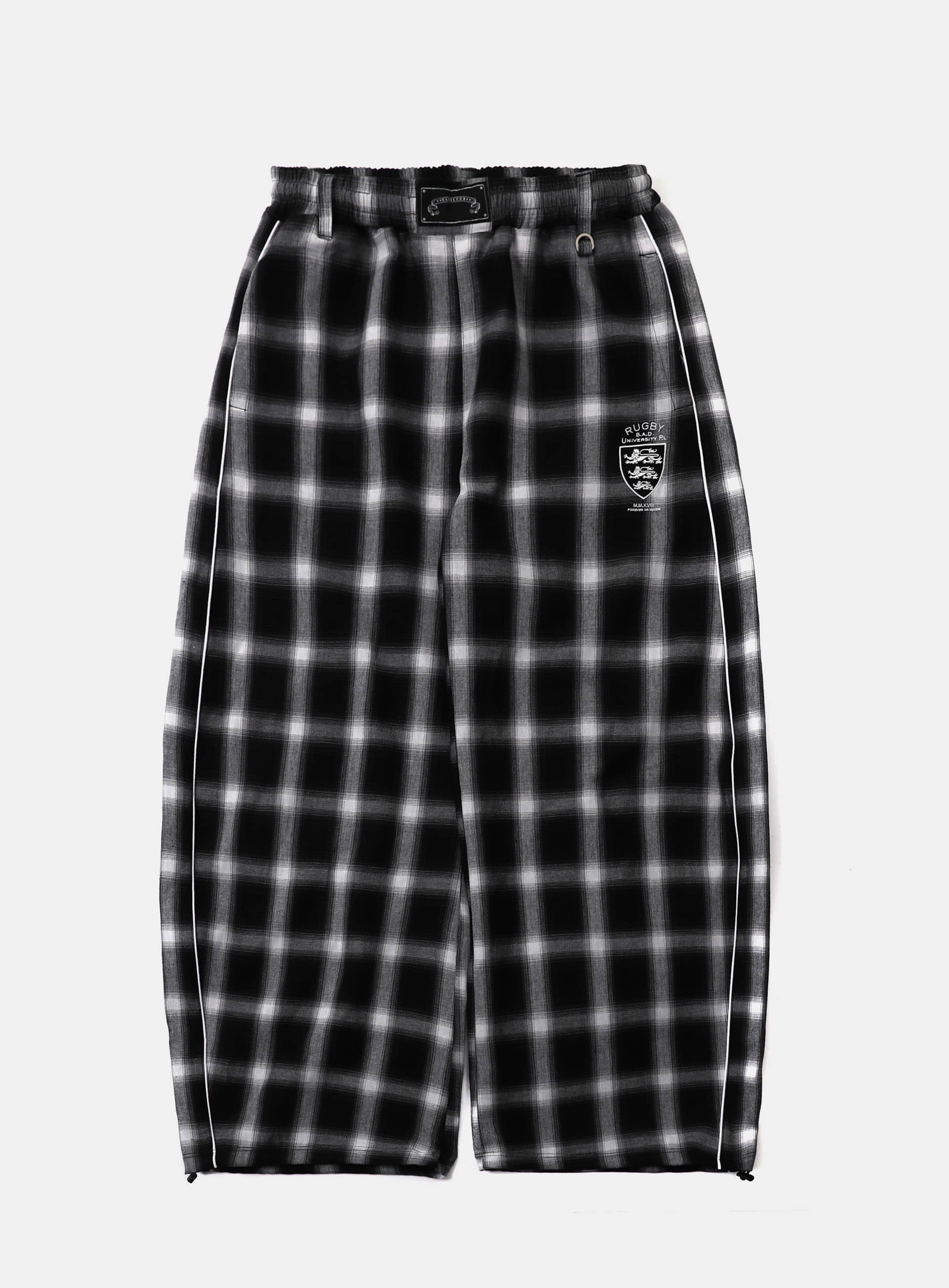 [w-pts25-062] Shield M Track Pants - White Check