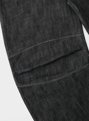 [w-pts25-030] Squad Convex Pants - Denim Black