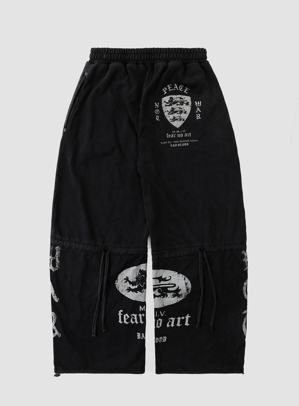 [w-pts25-054] PEACE NOT WAR Jogger - Dusty Black