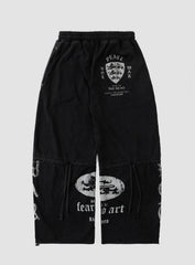 [w-pts25-054] PEACE NOT WAR Jogger - Dusty Black