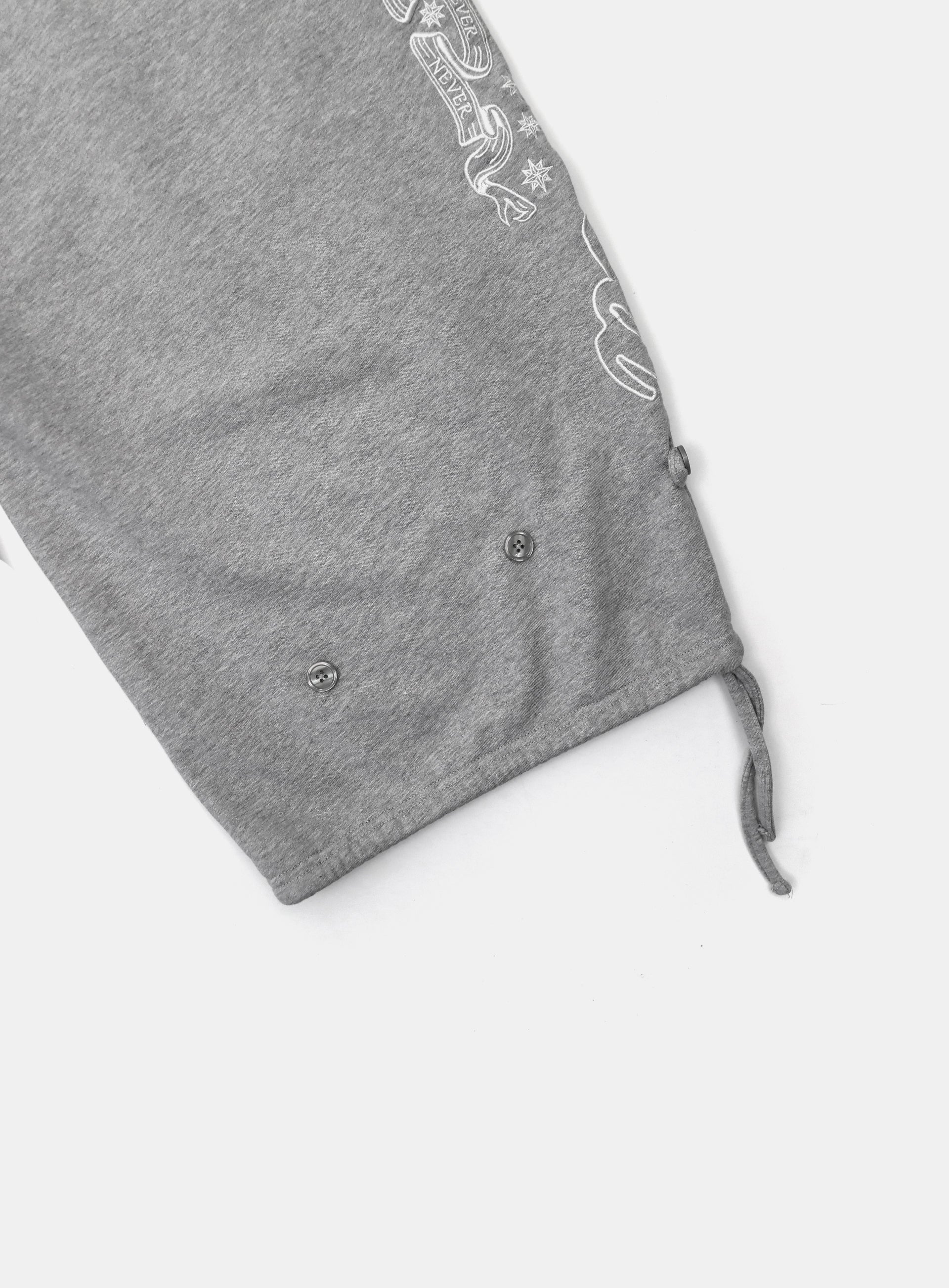 [w-pts25-019] Mystic Capsule 2 Way Curved Jogger Trousers - Grey