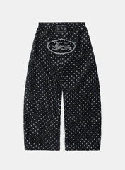 [w-pts25-034] Mystic Nylon Reflective Jogger - Black Dot