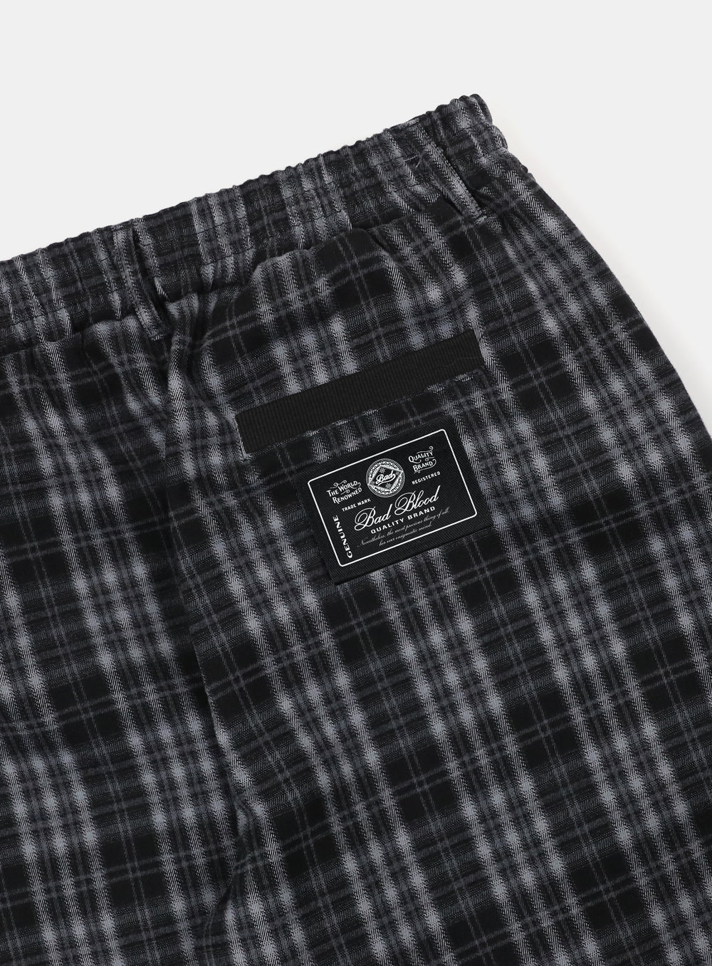 [w-pts25-008] Classic Check 2 Way Jogger Trousers - Black