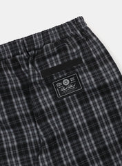 [w-pts25-008] Classic Check 2 Way Jogger Trousers - Black