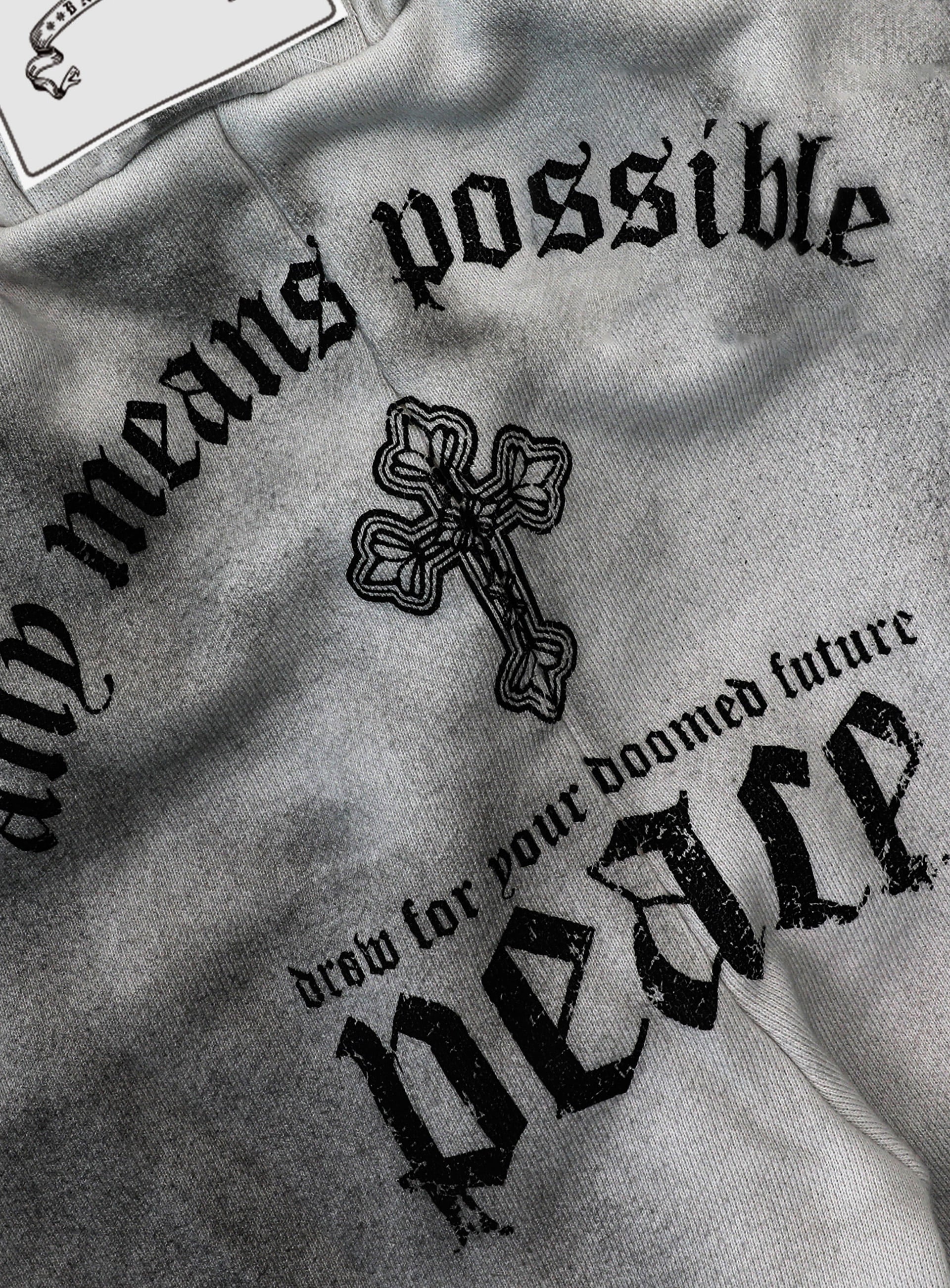 [w-pts25-052] PEACE NOT WAR Jogger - Dusty White