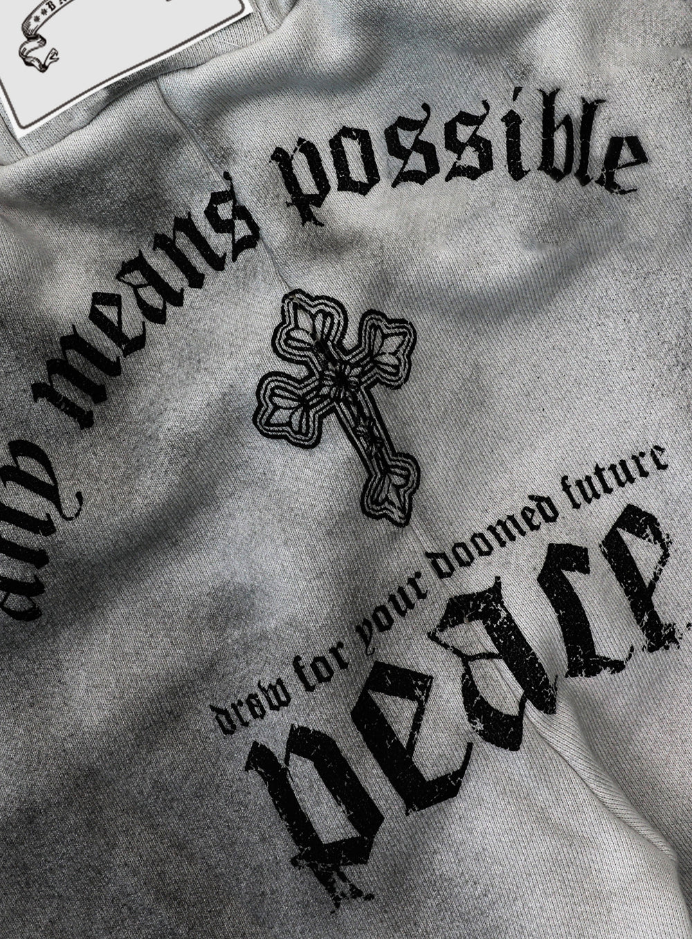 [w-pts25-052] PEACE NOT WAR Jogger - Dusty White
