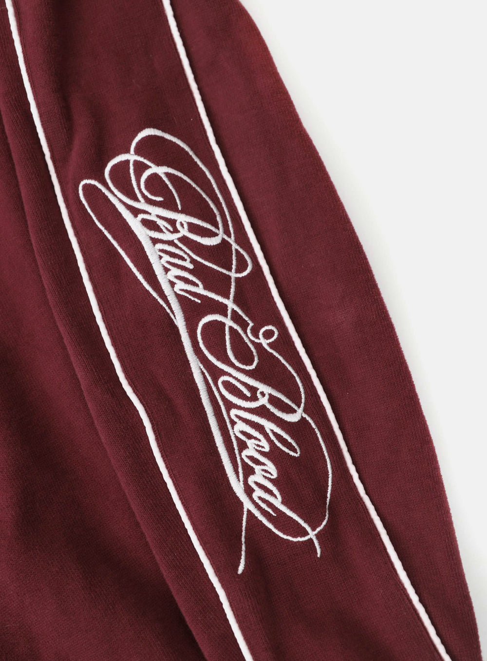 [w-pts25-049] Dark Classic Pinstripe Track Pants - Wine