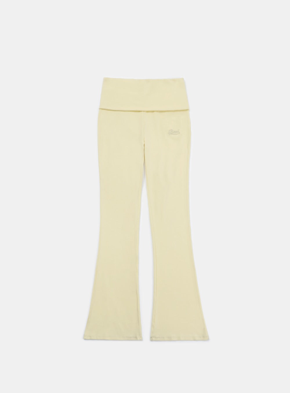 [w-pts24-056] Beyond Soft Fold Over Bootcut Pants - Butter