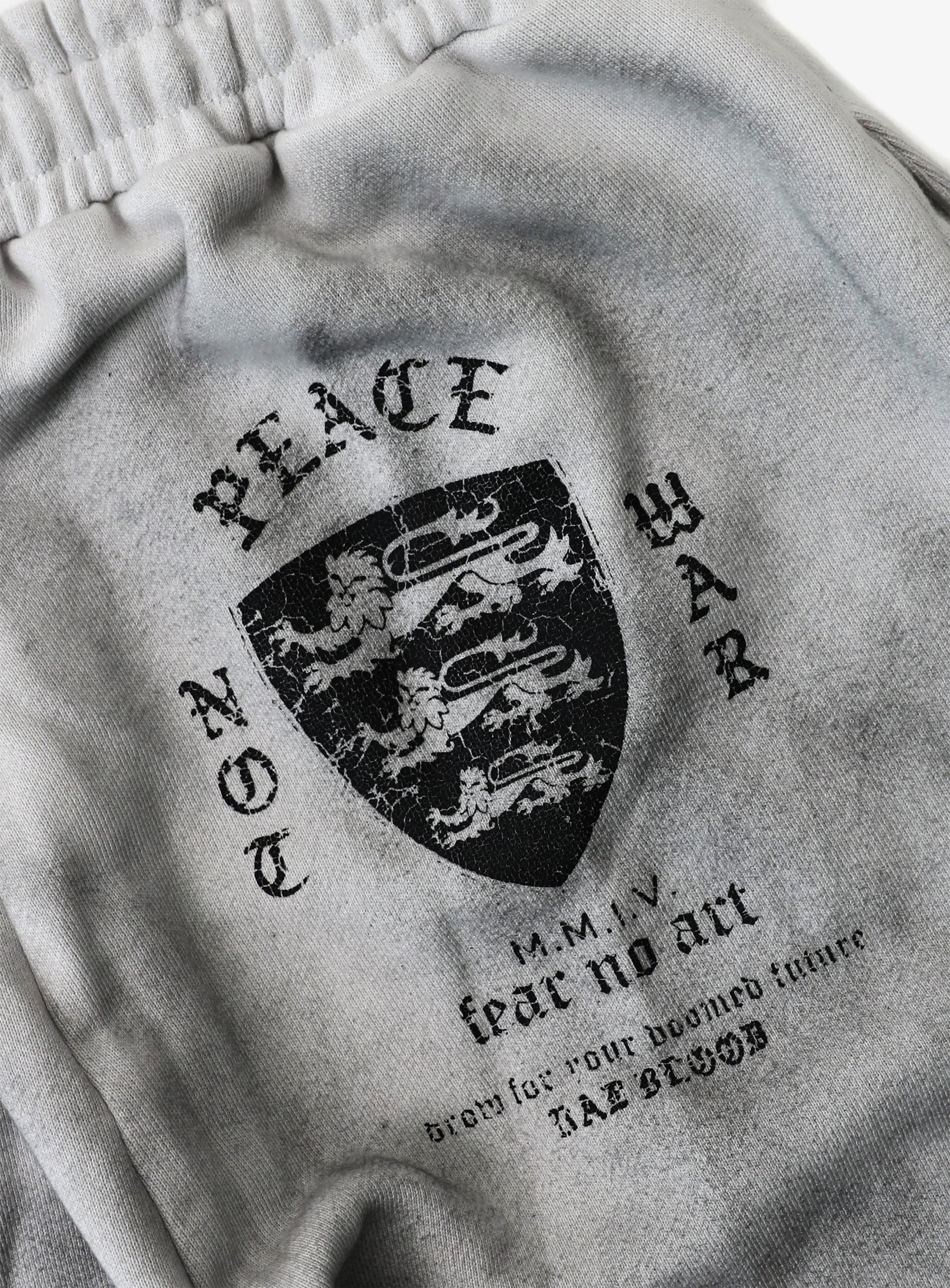 [w-pts25-052] PEACE NOT WAR Jogger - Dusty White