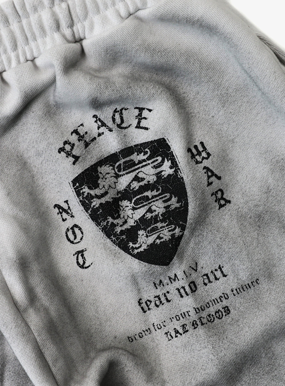 [w-pts25-052] PEACE NOT WAR Jogger - Dusty White