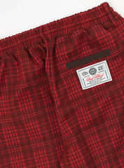[w-pts25-006] Classic Check 2 Way Jogger Trousers - Red