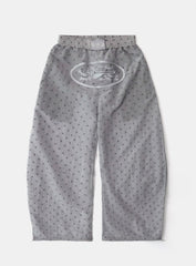[w-pts25-032] Mystic Nylon Reflective Jogger - Grey Dot